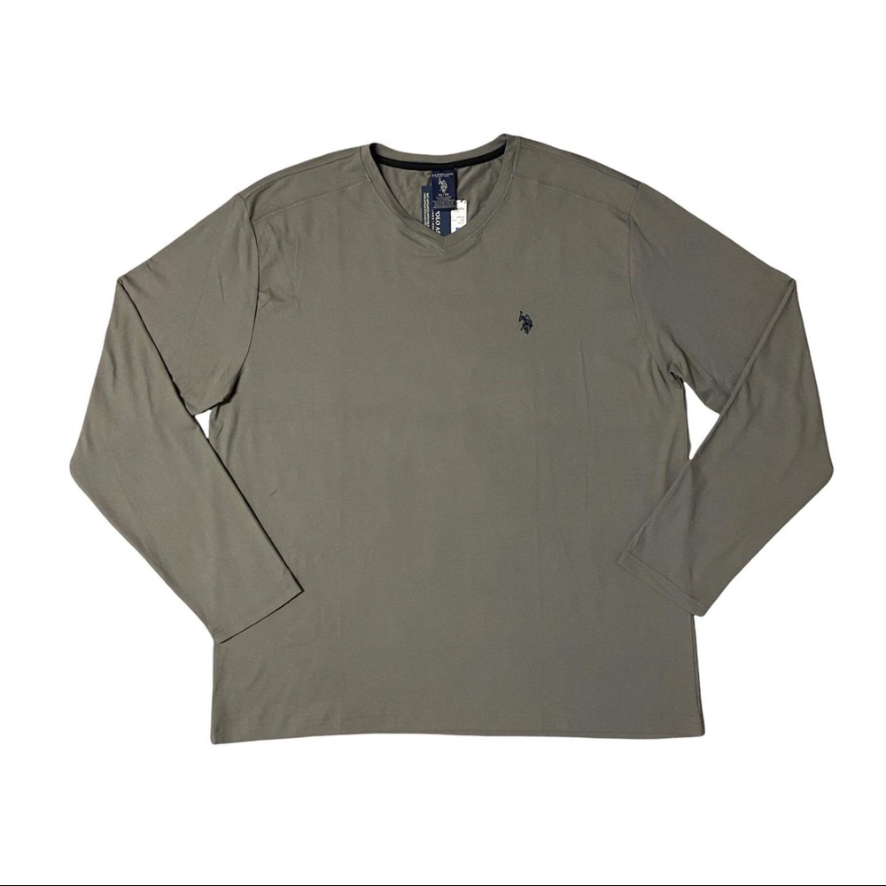 New U.S. POLO ASSN. Long Sleeve Shirt Gray Men’s Size XL